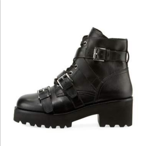 SOLDOUT ASH Razor Leather BUCKLE PLATFORM Combat - Picture 5 of 7